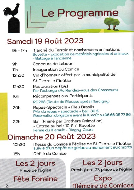 Comice Saint Pierre Le Moutier 2023
